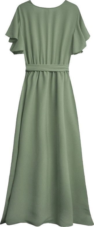 SUKIENKA MAXI KOPERTOWA SZAROZIELONA (360ART)