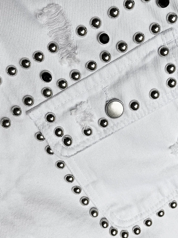 Jeansowa kurtka damska oversize biała (M6959)