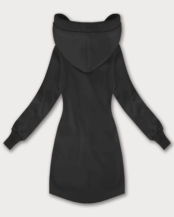 Damska bluza ze swetrowymi wstawkami LHD grafitowa (AMG-172A)