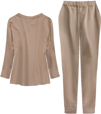 DRES DAMSKI NADRUKIEM JASNOBRĄZOWY (564ART)