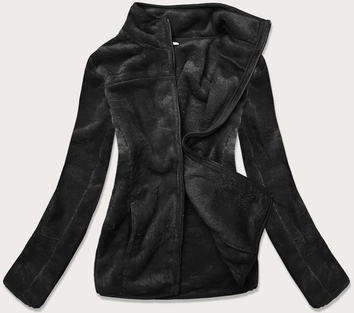 Damska  polarowa bluza ze stójką czarna (hh001-1)