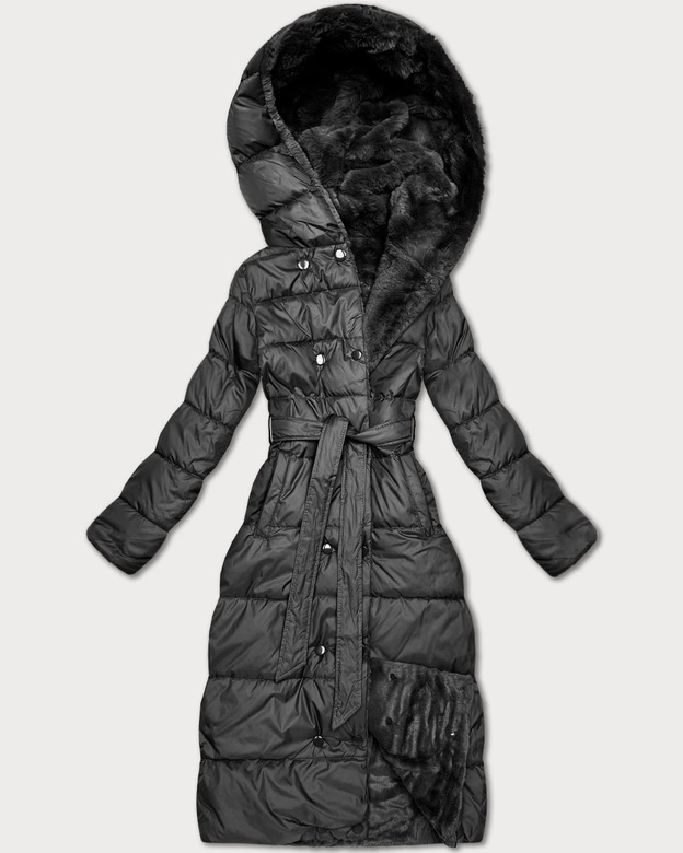 Zimowa kurtka dwustronna futerko Minority grafitowa (P3-6020-27)