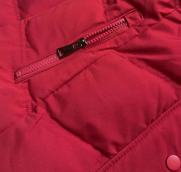 KRÓTKA ZIMOWA KURTKA Z KAPTUREM CZERWONA (16M9057-270)