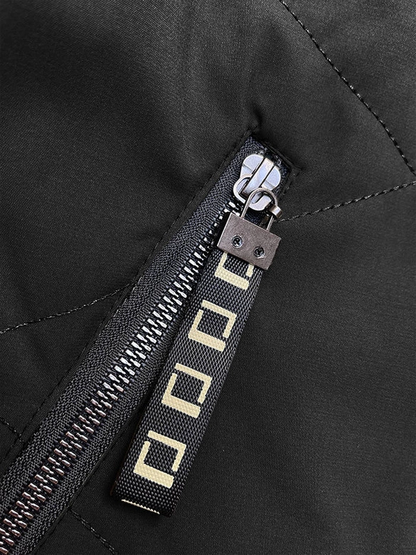 Krótka kurtka damska ze stójką czarna (5M3161)