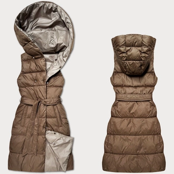 Dwustronna kamizelka puchowa Minority brąz-beż (P3-6016-305+62)