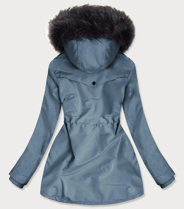 WODOODPORNA PARKA DAMSKA SZARONIEBIESKA (M-176)