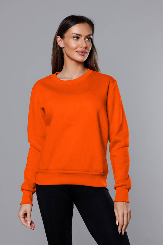 BLUZA DRESOWA DAMSKA ZE ŚCIĄGACZAMI POMARAŃCZOWA (W01-32)