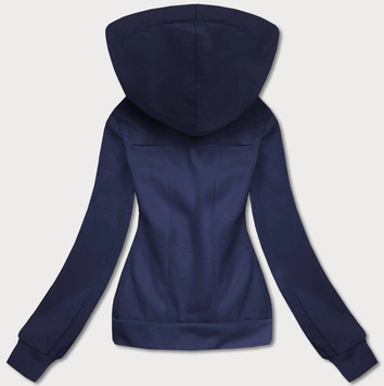 Krótka bluza rozpinana damska granatowa (AMG-63)