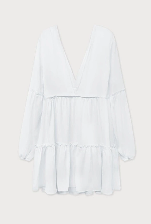 ZWIEWNA TUNIKA PLAŻOWA BOHO BIAŁA (600ART)