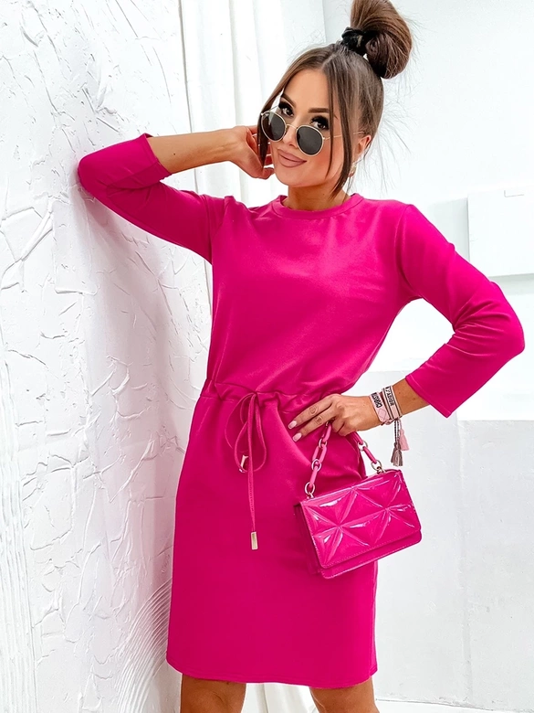Sukienka z bawełny fuksja (700)