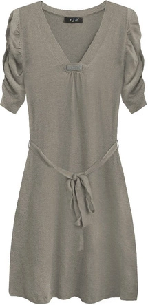 SWETERKOWA SUKIENKA KAKAOWA (X1109X)