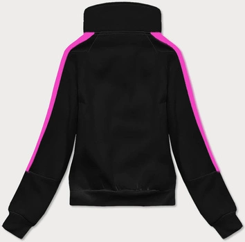 ROZPINANA BLUZA DAMSKA ZE STÓJKĄ CZARNA (26038)