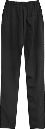 SPODNIE Z MARSZCZONĄ TALIĄ CZARNE (6151)