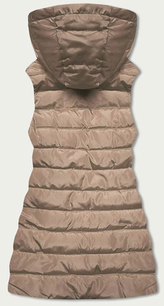 PUCHOWY BEZRĘKAWNIK DAMSKI BEŻOWY (B8010-12)