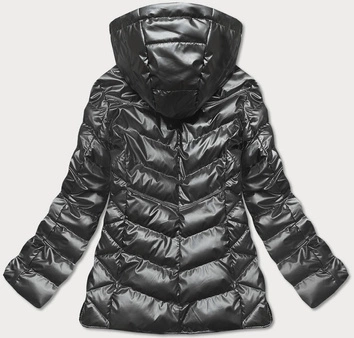 Pikowana kurtka przejściowa srebrna (br9790-70)