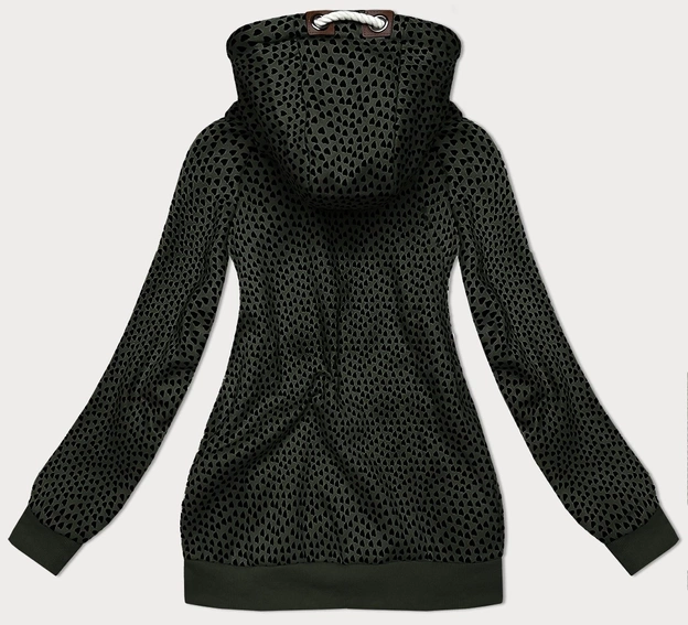 Rozpinana bluza damska w serduszka army (2315)