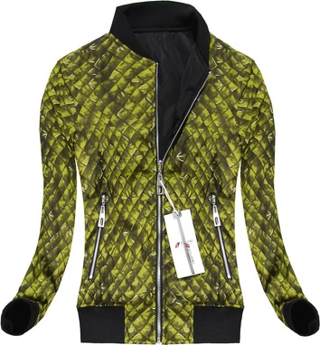DWUSTRONNA KURTKA BOMBER LIMONKOWA (4477)