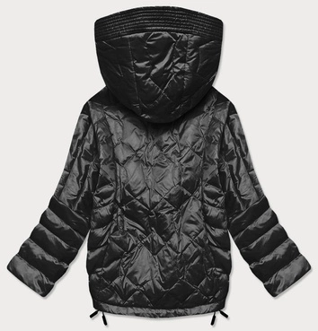 Luźna kurtka damska nietoperz czarna (750art)