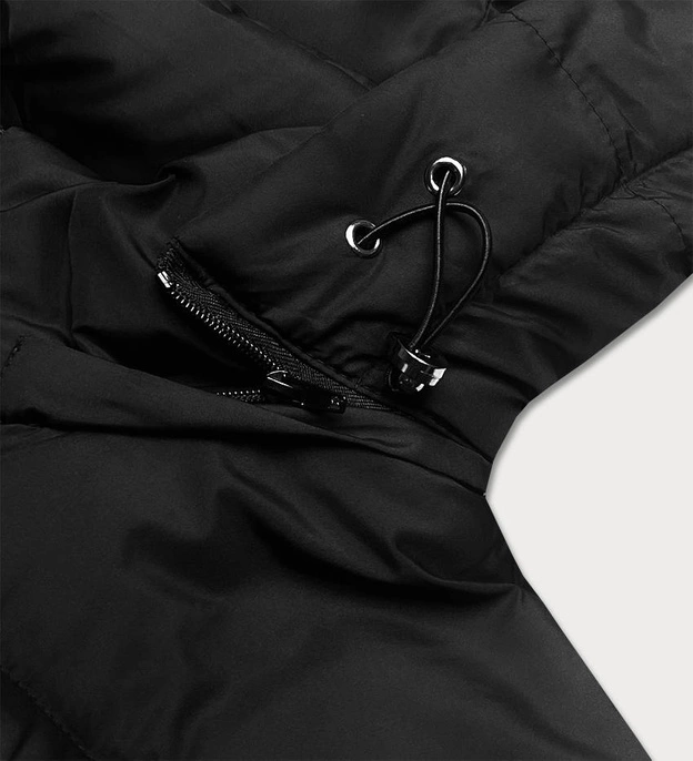 Przejściowa krótka kurtka z kapturem czarna (16M9080-392)