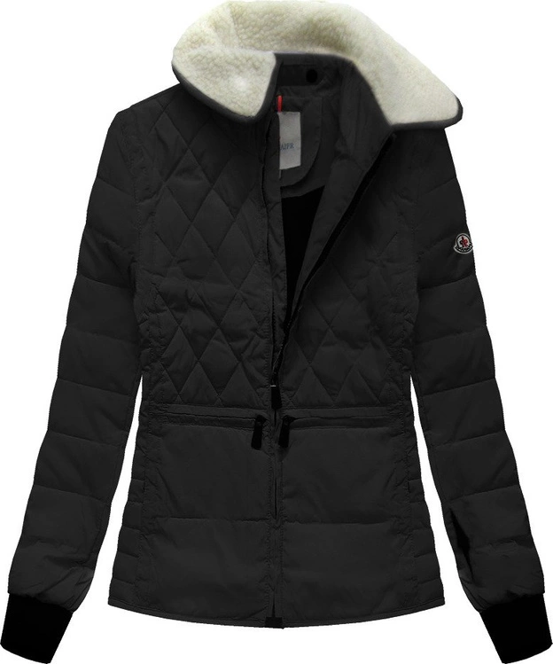 KURTKA Z KOŁNIERZEM CZARNA (4420)