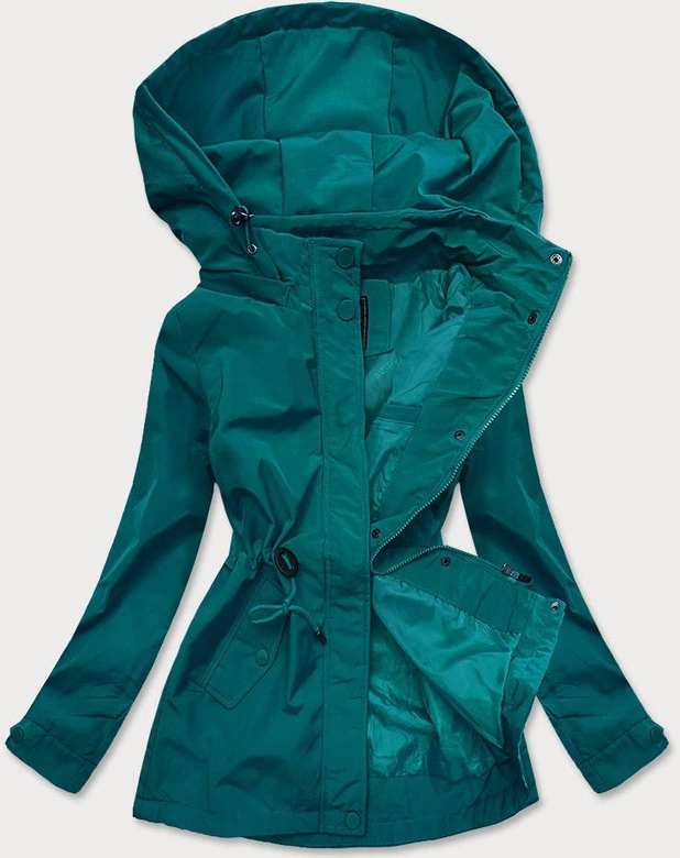 KURTKA PARKA DAMSKA Z KAPTUREM MORSKA (6364)