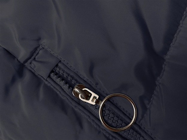 Zimowa kurtka z kapturem granatowa (2M-231)