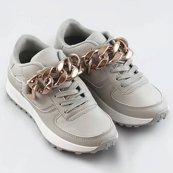 Sneakersy z łańcuchem szare (6368)