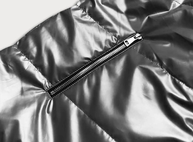 Rozkloszowany dwustronny bezrękawnik damski szary (b8005-70)