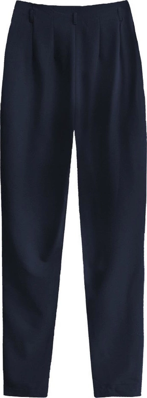 SPODNIE Z WYSOKIM STANEM GRANATOWE (6153)