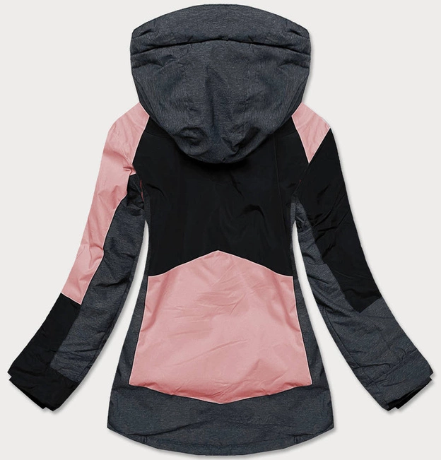 DAMSKA KURTKA ZIMOWA NARCIARSKA GRAFIT-RÓŻ (B2359)