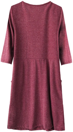 SUKIENKA Z GUZIKAMI I KIESZENIAMI BORDOWA (220ART)