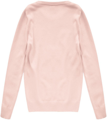 SWETER Z FLAMINGIEM ŁOSOSIOWY (P134)