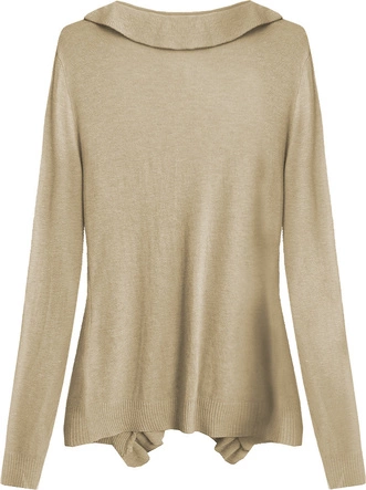 SWETER Z FALBANAMI BEŻOWY (1580)