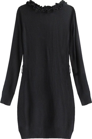 SWETERKOWA SUKIENKA CZARNA (1572)