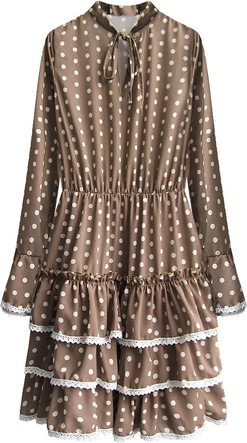 SUKIENKA W GROCHY BRĄZOWA (472ART)