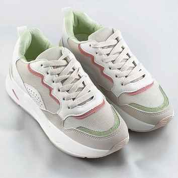 Damskie adidasy na grubszej podeszwie beżowe (bs-05)