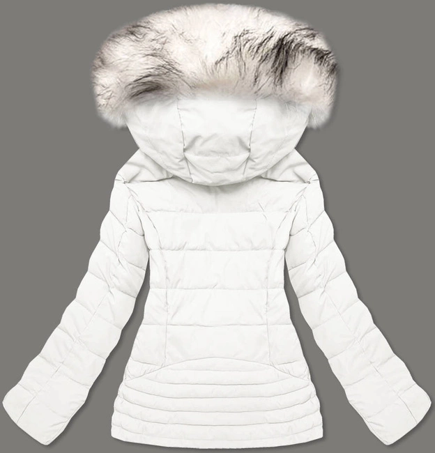 KRÓTKA ZIMOWA KURTKA Z KAPTUREM BIAŁA (16M9058-281)