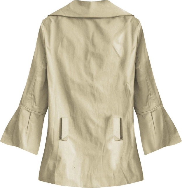 ŻAKIET Z BUFIASTYMI RĘKAWAMI BEŻOWY (443ART)