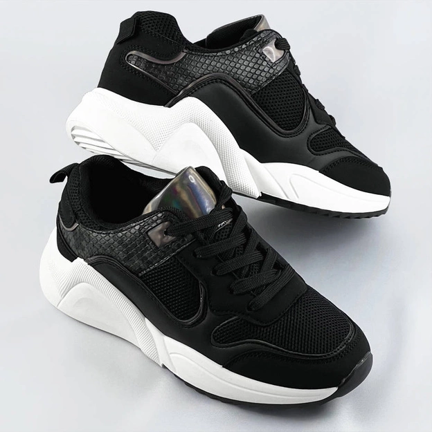 Sportowe buty damskie czarne (6348)