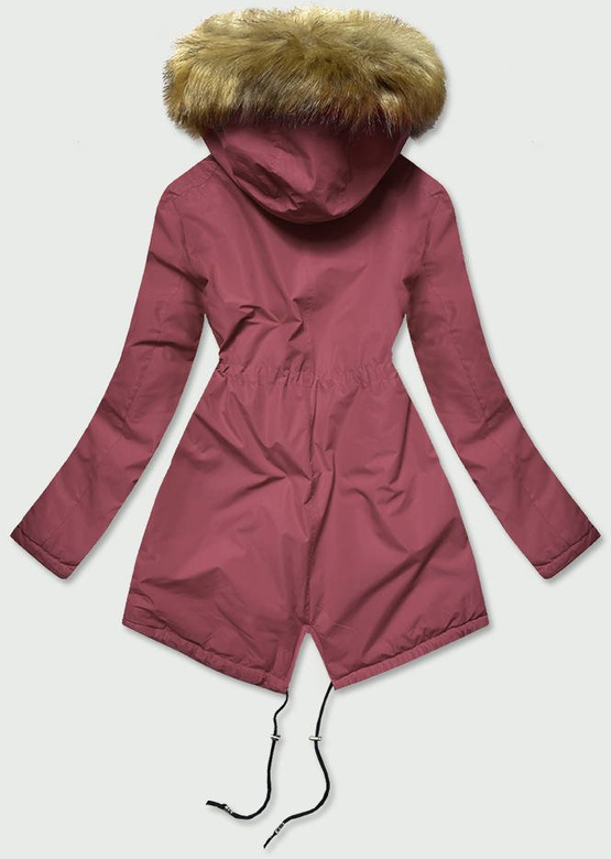Kurtka typu parka różowa (b2628)