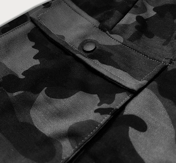 Męskie spodenki moro ciemne szare (8K282-2)