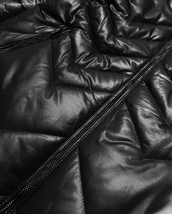 DAMSKA KURTKA PRZEJŚCIOWA CZARNA (MM21-83)