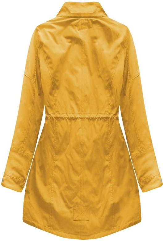 DWUSTRONNA PARKA Z KAPTUREM MUSZTARDOWA (W0232)