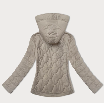 Pikowana krótka kurtka damska J Style beżowa (16M9239-62)