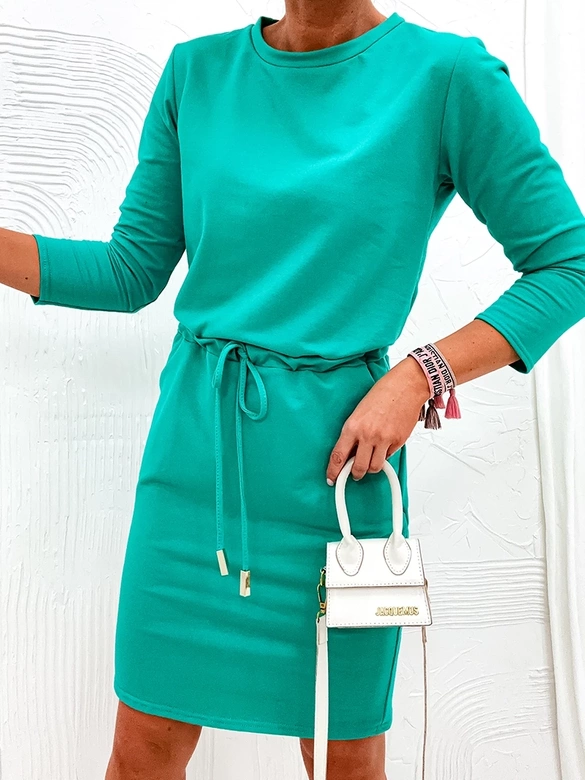 Sukienka z bawełny turkusowa (700)