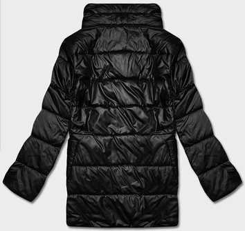 Kopertowa kurtka damska czarna (B8066-1026)