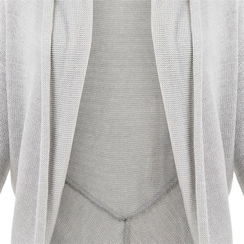 DŁUGI SWETER Z KOŁNIERZEM SZARY JASNY (SW88)