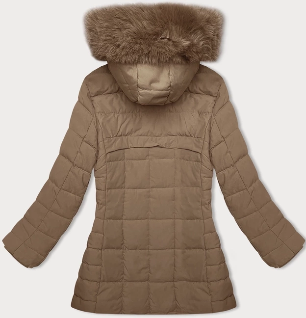 Pikowana kurtka zimowa damska J Style beżowa (16M9119-62)