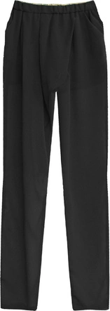 SPODNIE Z MARSZCZONĄ TALIĄ CZARNE (6151)