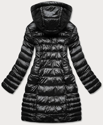 Lekka pikowana kurtka zimowa damska czarna (z2780-1)